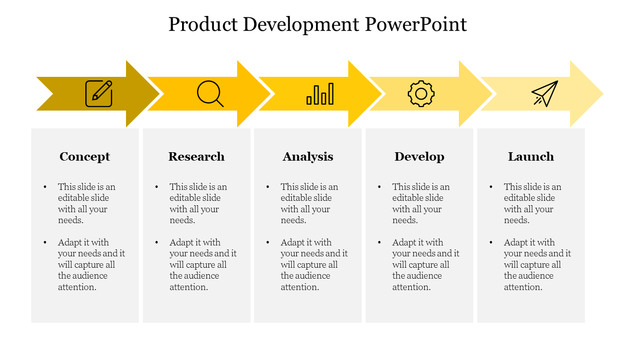 Product Development PowerPoint-Style 1-Yellow